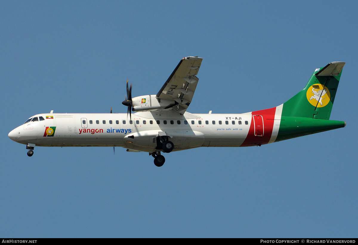 Aircraft Photo of XY-AJI | ATR ATR-72-500 (ATR-72-212A) | Yangon Airways | AirHistory.net #21017