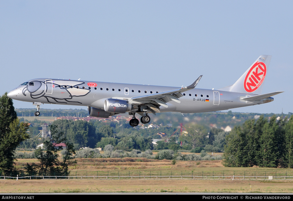 Aircraft Photo of D-ARJG | Embraer 190LR (ERJ-190-100LR) | Niki | AirHistory.net #21020