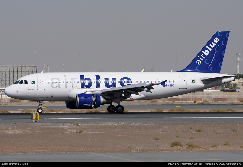 Aircraft Photo of AP-EDC | Airbus A319-111 | Airblue | AirHistory.net #21075