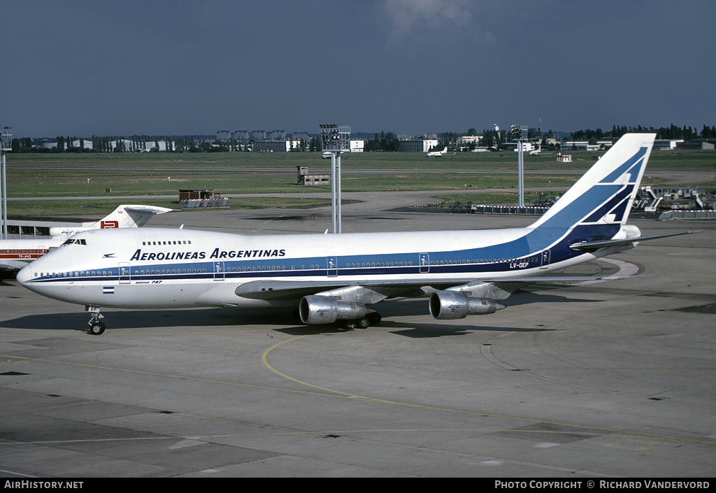 Aircraft Photo of LV-OEP | Boeing 747-287B | Aerolíneas Argentinas | AirHistory.net #21077