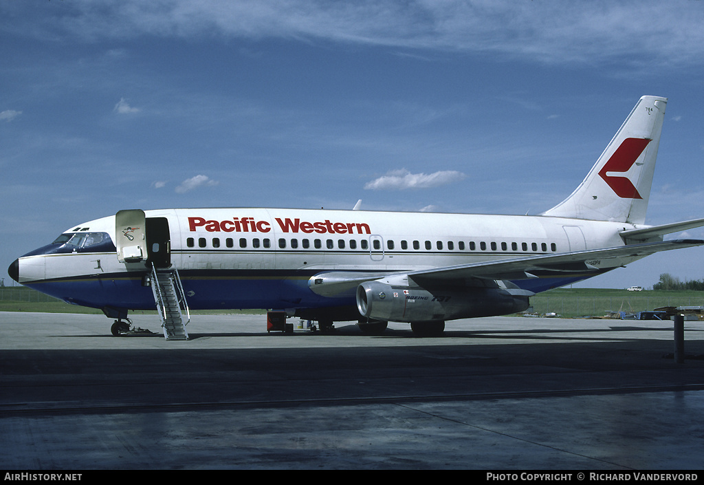 Aircraft Photo of C-GDPA | Boeing 737-2T2C/Adv | Pacific Western Airlines | AirHistory.net #21099