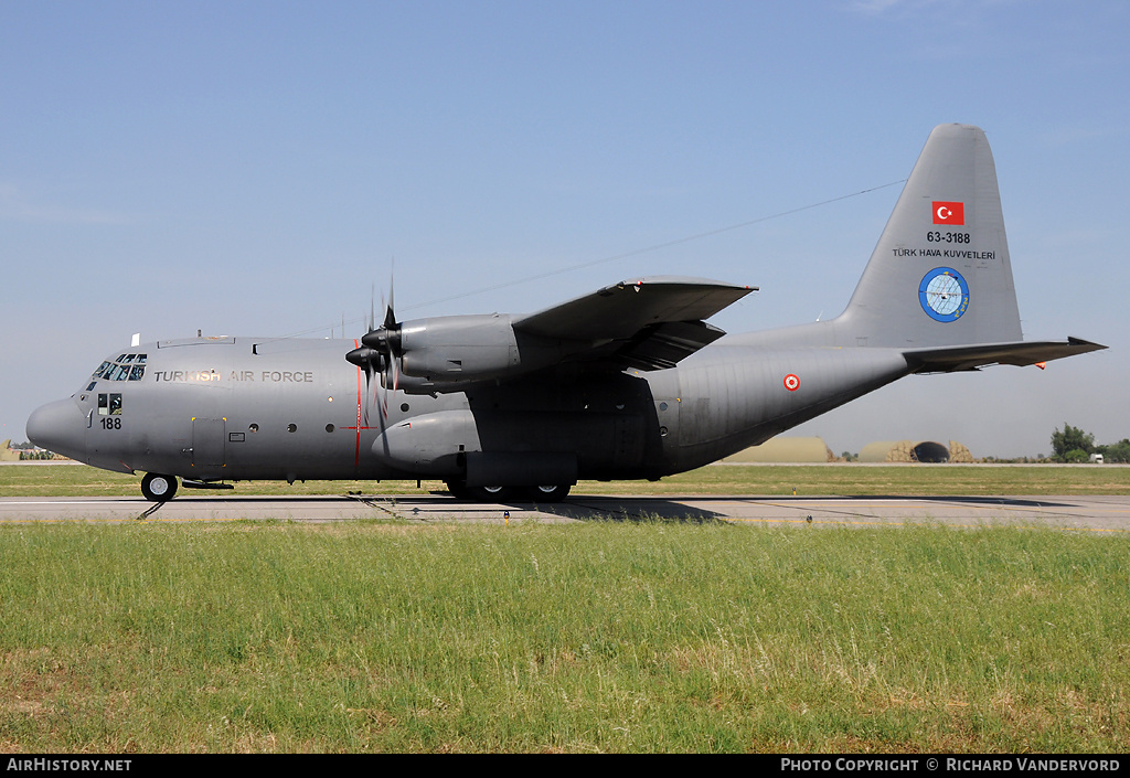 Aircraft Photo of 63-3188 | Lockheed C-130E Hercules (L-382) | Turkey - Air Force | AirHistory.net #21116