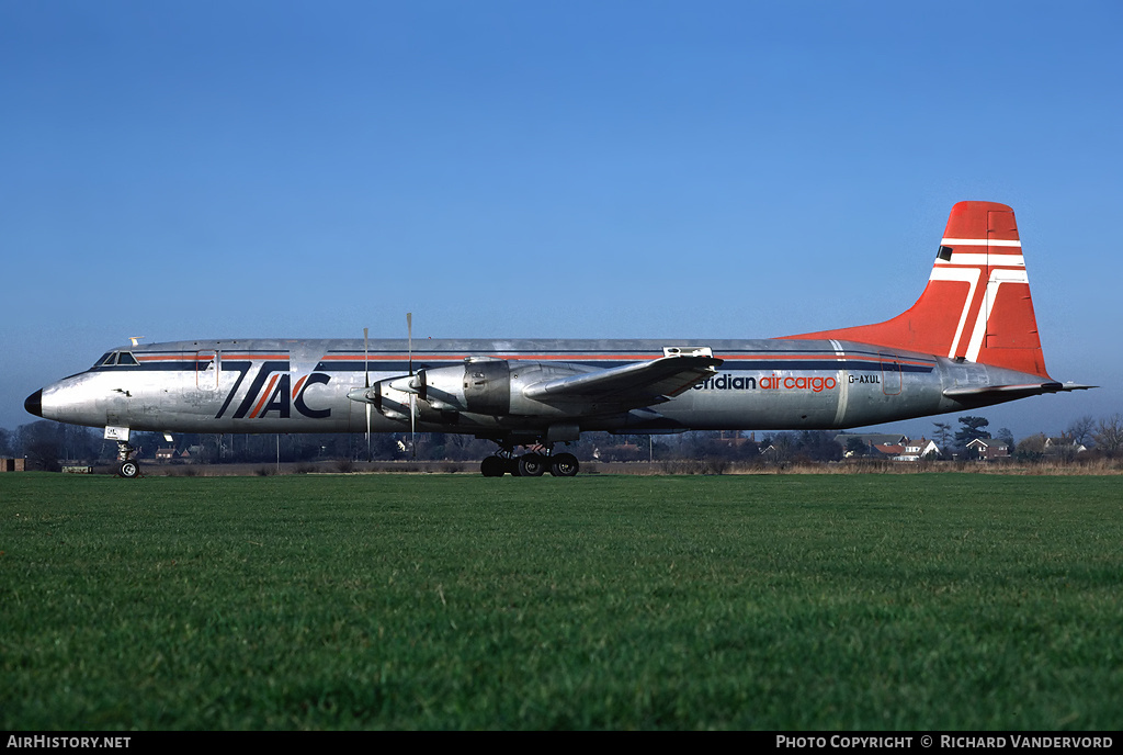 Aircraft Photo of G-AXUL | Canadair CL-44D4-2 | Transmeridian Air Cargo | AirHistory.net #21130