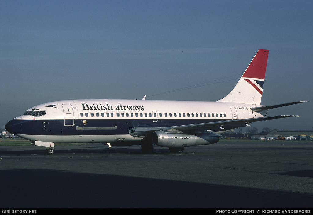 Aircraft Photo of PH-TVE | Boeing 737-2K2C/Adv | British Airways | AirHistory.net #21131