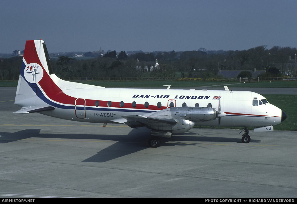 Aircraft Photo of G-AZSU | Hawker Siddeley HS-748 Srs2A/232 | Dan-Air London | AirHistory.net #21133