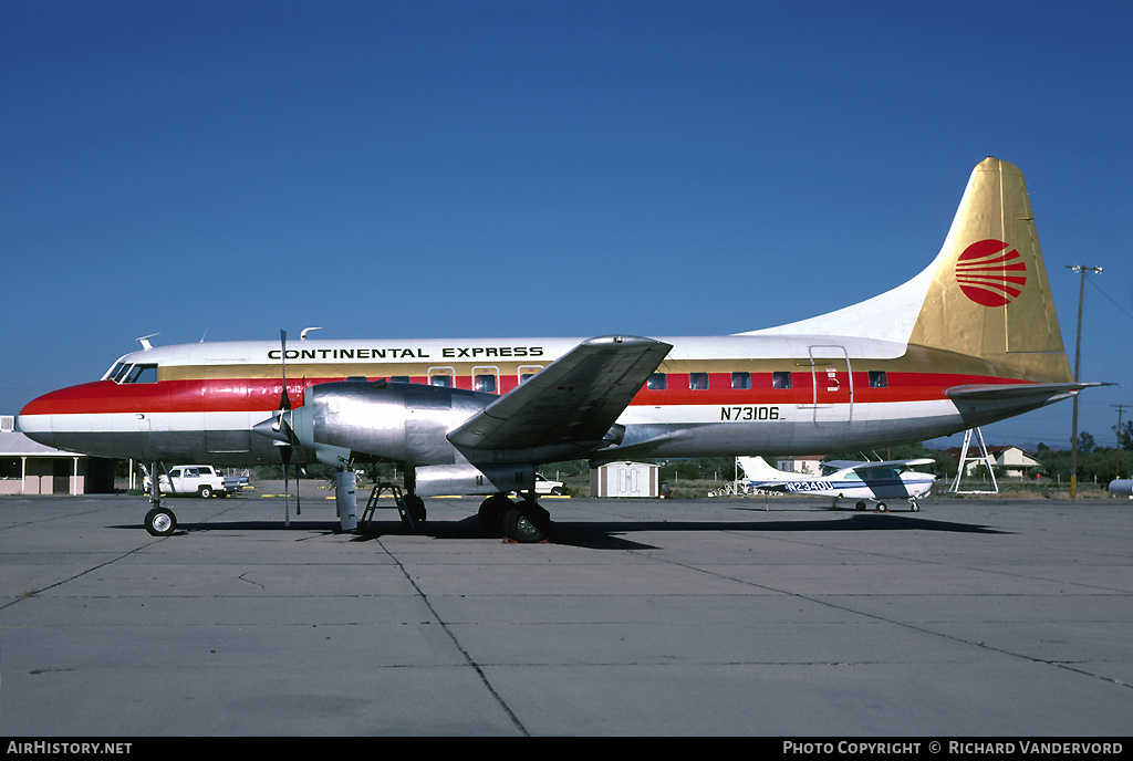 Aircraft Photo of N73106 | Convair 580 | Continental Express | AirHistory.net #21152