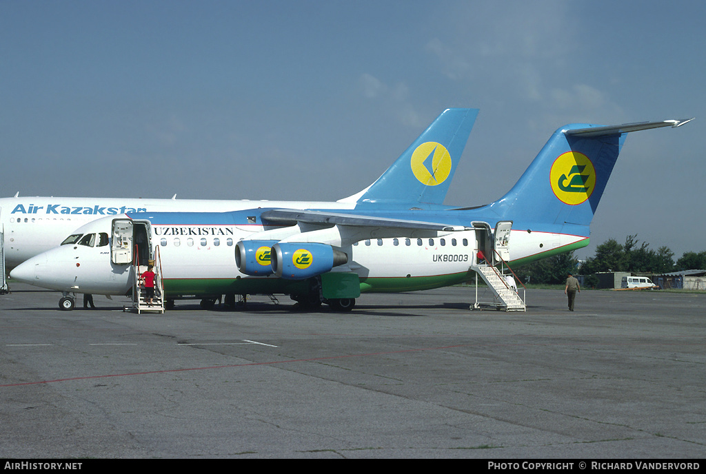 Aircraft Photo of UK-80003 | British Aerospace Avro 146-RJ85 | Uzbekistan Airways | AirHistory.net #21238