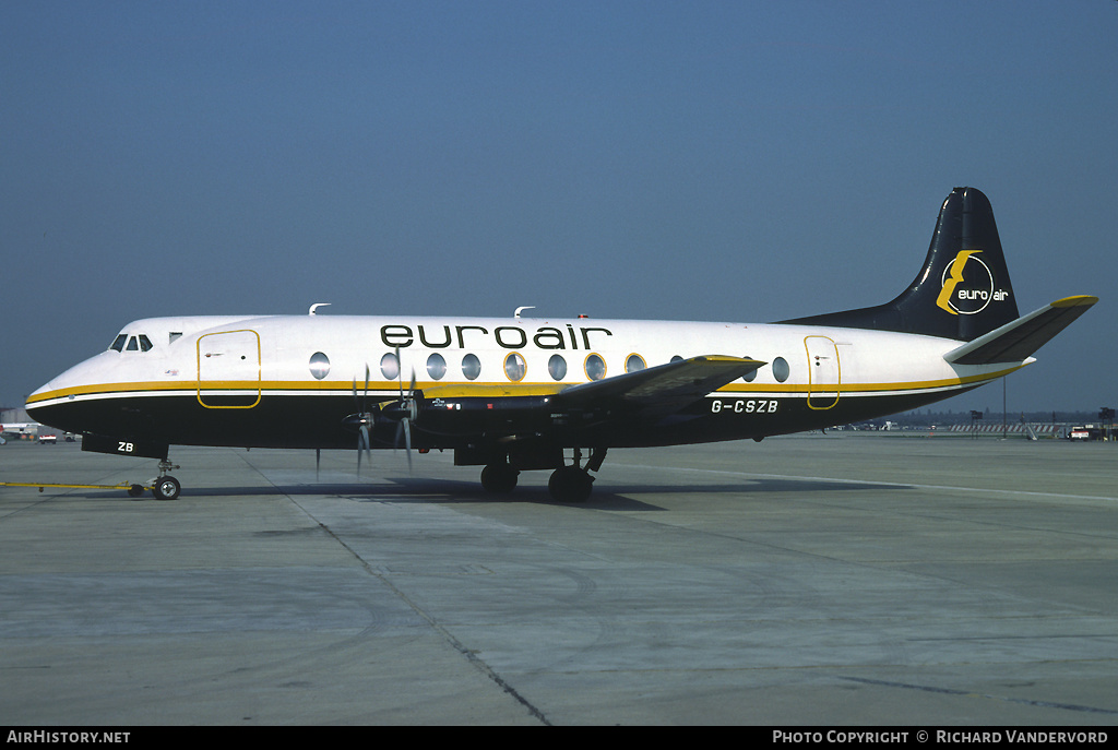 Aircraft Photo of G-CSZB | Vickers 807 Viscount | Euroair | AirHistory.net #21269