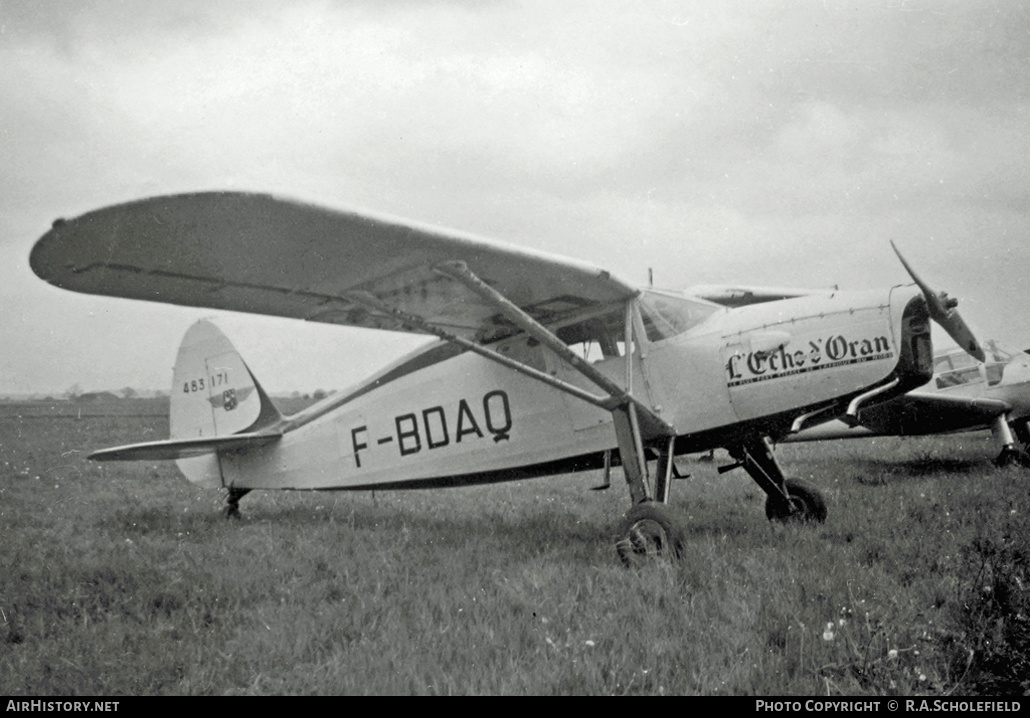 Aircraft Photo of F-BDAQ | Fairchild UC-61K Argus Mk3 (24R-46A) | L'Echo d'Oran | AirHistory.net #21274