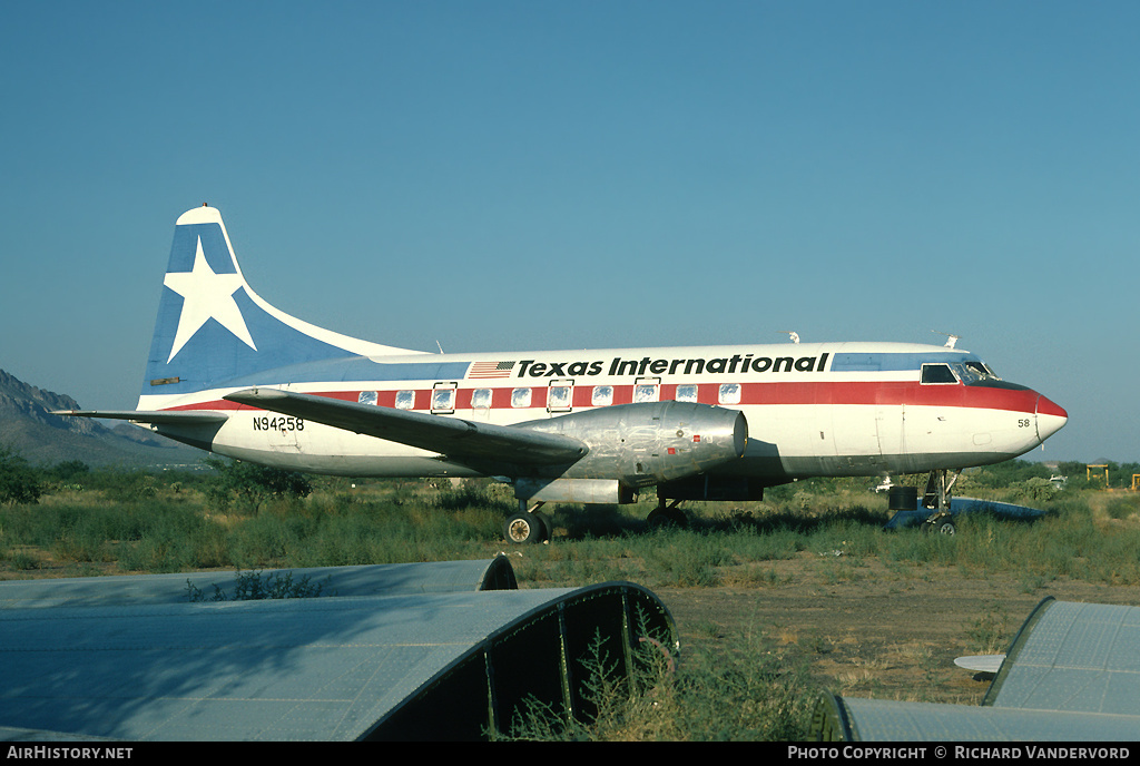 Aircraft Photo of N94258 | Convair 600 | Texas International Airlines | AirHistory.net #21276