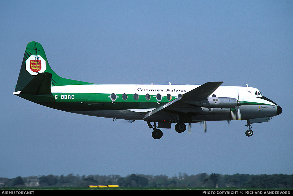 Aircraft Photo of G-BDRC | Vickers 724 Viscount | Guernsey Airlines | AirHistory.net #21306