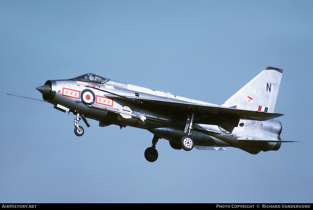 Aircraft Photo of XP708 | English Electric Lightning F3 | UK - Air Force | AirHistory.net #21323