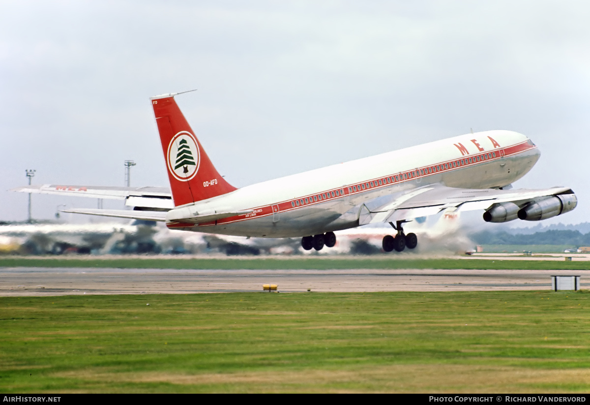 Aircraft Photo of OD-AFD | Boeing 707-3B4C | MEA - Middle East Airlines | AirHistory.net #21373