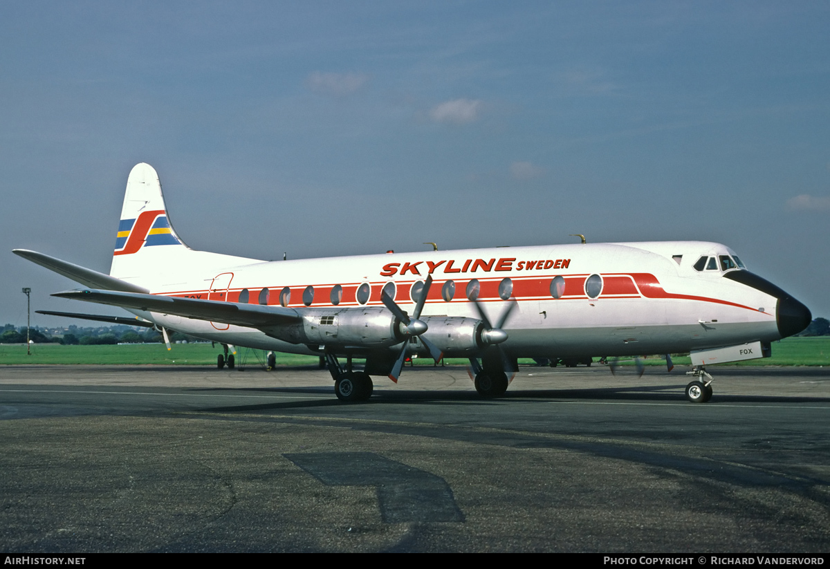 Aircraft Photo of SE-FOX | Vickers 814 Viscount | Skyline | AirHistory.net #21386