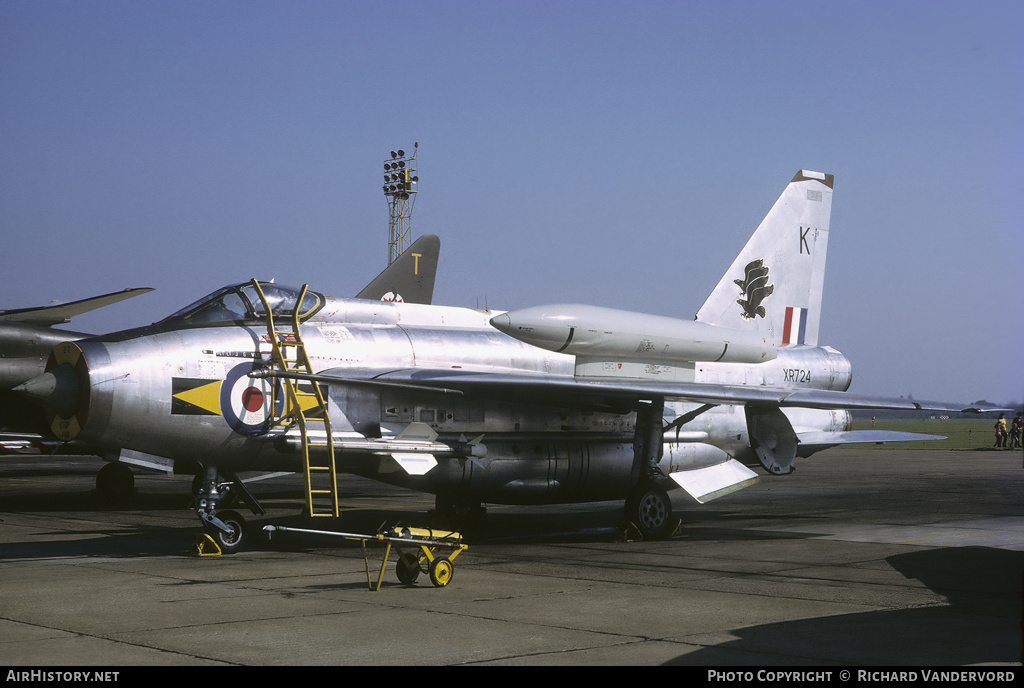 Aircraft Photo of XR724 | English Electric Lightning F6 | UK - Air Force | AirHistory.net #21404