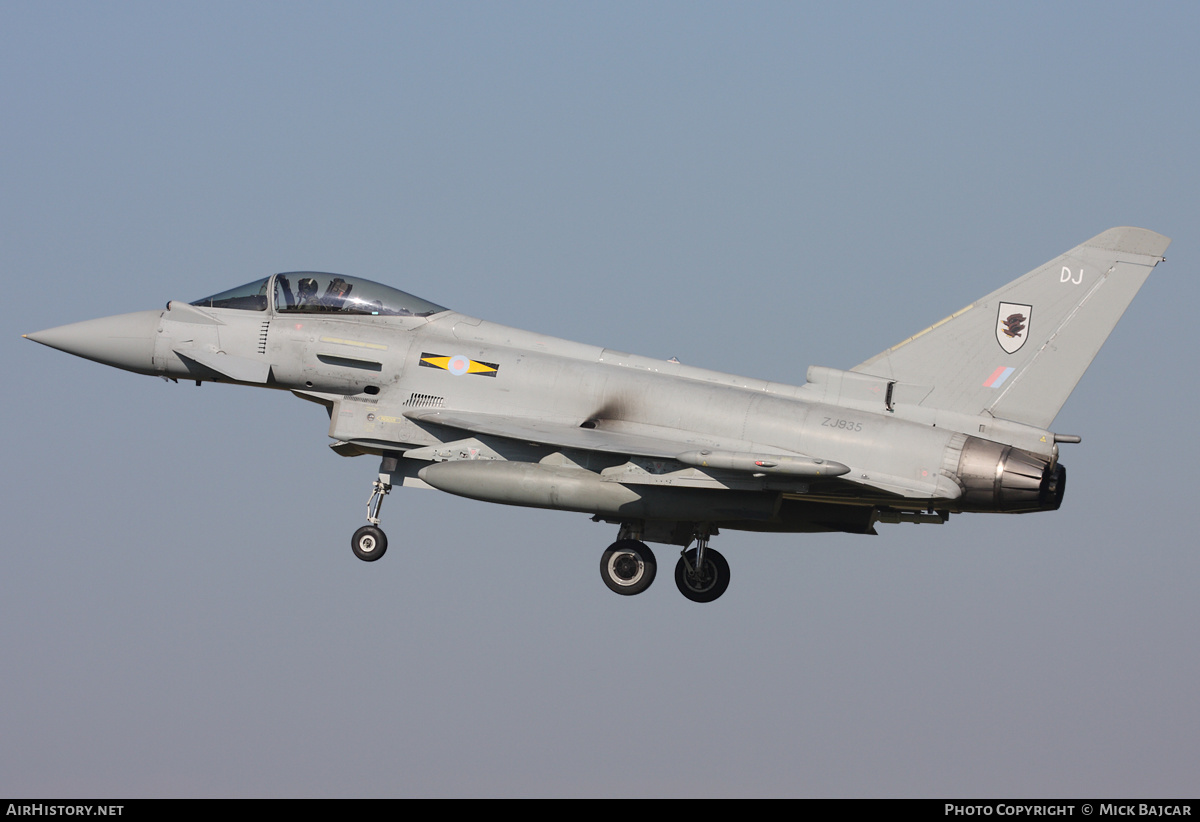 Aircraft Photo of ZJ935 | Eurofighter EF-2000 Typhoon FGR4 | UK - Air Force | AirHistory.net #21435