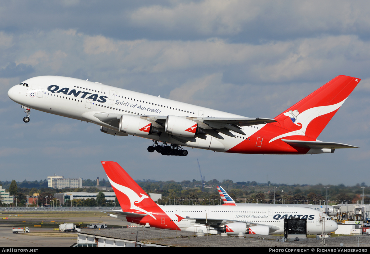 Aircraft Photo of VH-OQL | Airbus A380-842 | Qantas | AirHistory.net #21471