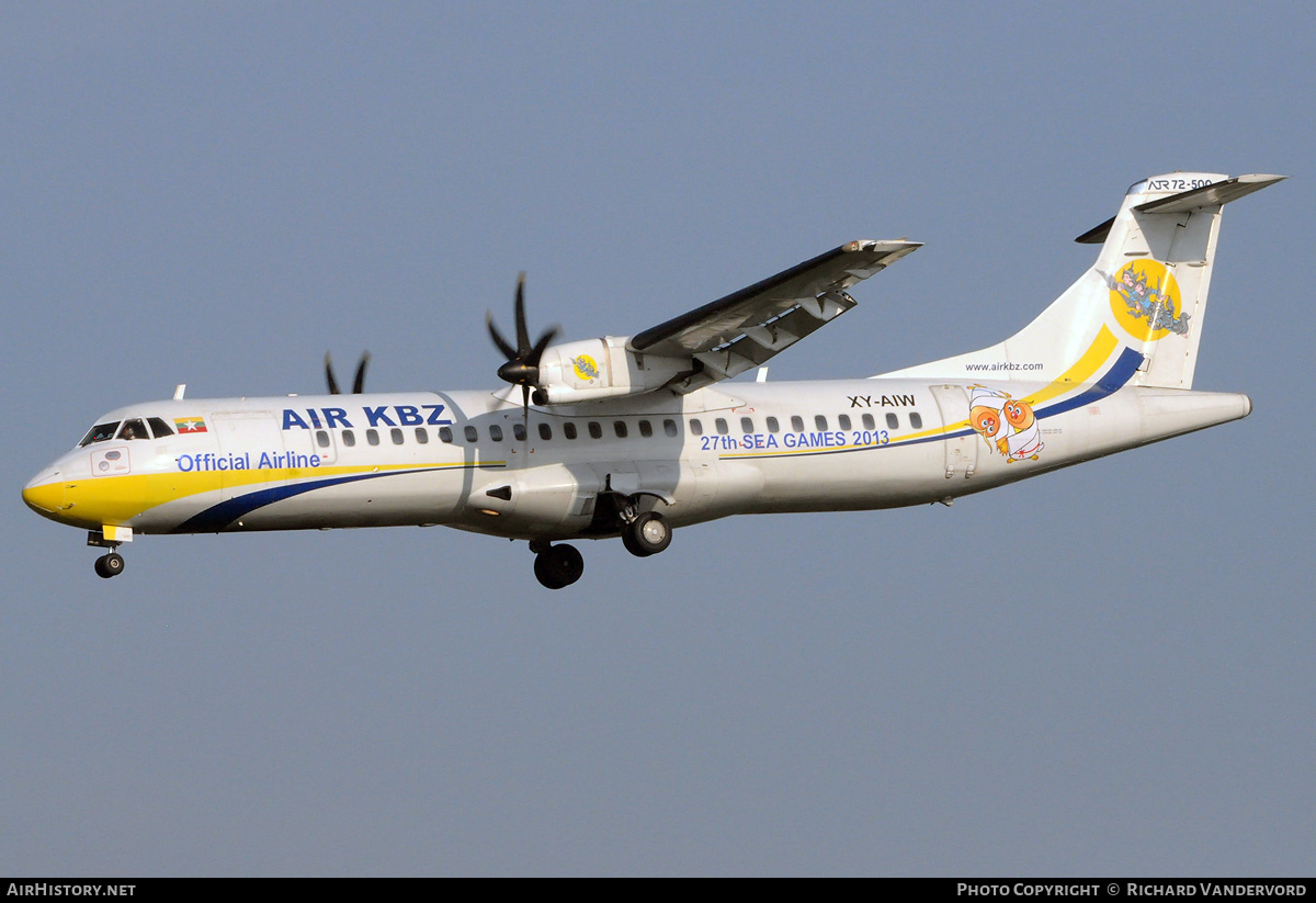 Aircraft Photo of XY-AIW | ATR ATR-72-500 (ATR-72-212A) | Air KBZ | AirHistory.net #21476