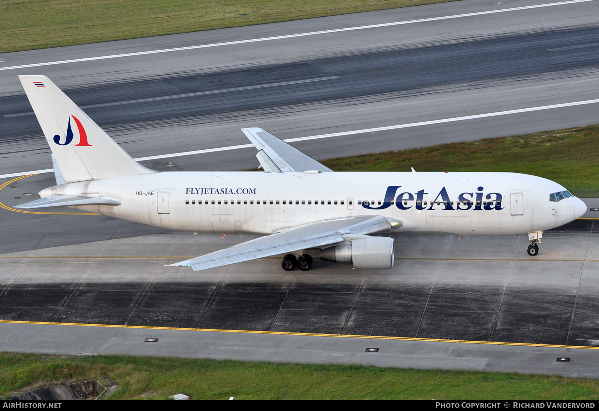 Aircraft Photo of HS-JAE | Boeing 767-233/ER | Jet Asia Airways | AirHistory.net #21480