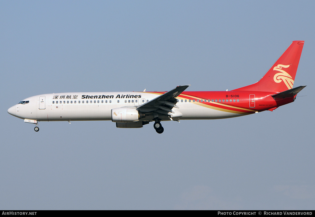 Aircraft Photo of B-5106 | Boeing 737-97L | Shenzhen Airlines | AirHistory.net #21508