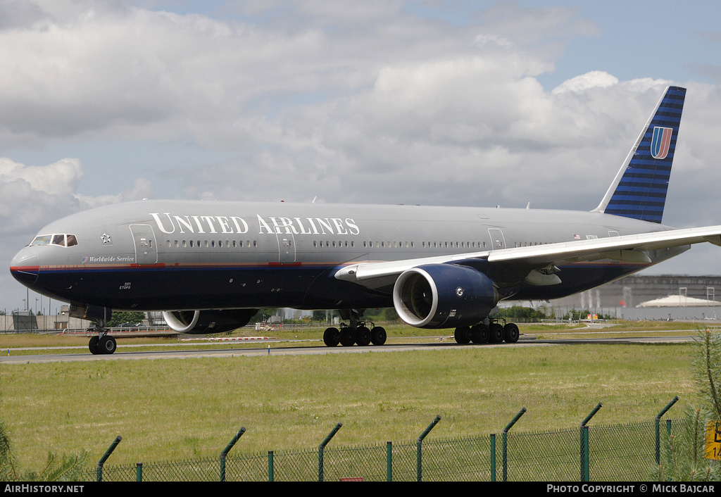 Aircraft Photo of N771UA | Boeing 777-222 | United Airlines | AirHistory.net #21544