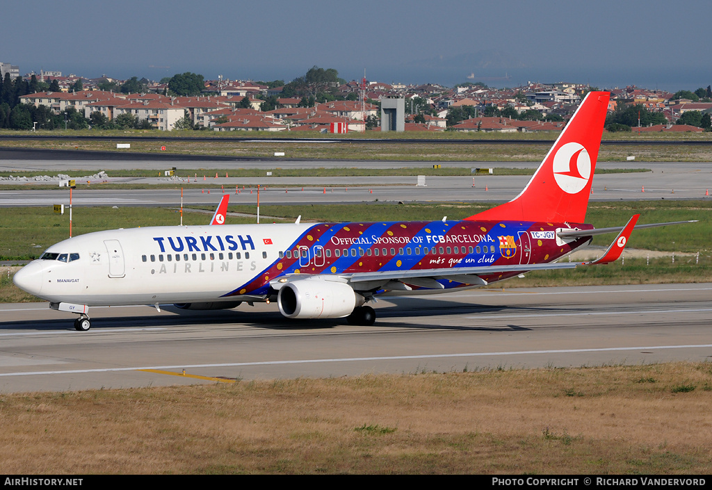 Aircraft Photo of TC-JGY | Boeing 737-8F2 | Turkish Airlines | AirHistory.net #21663