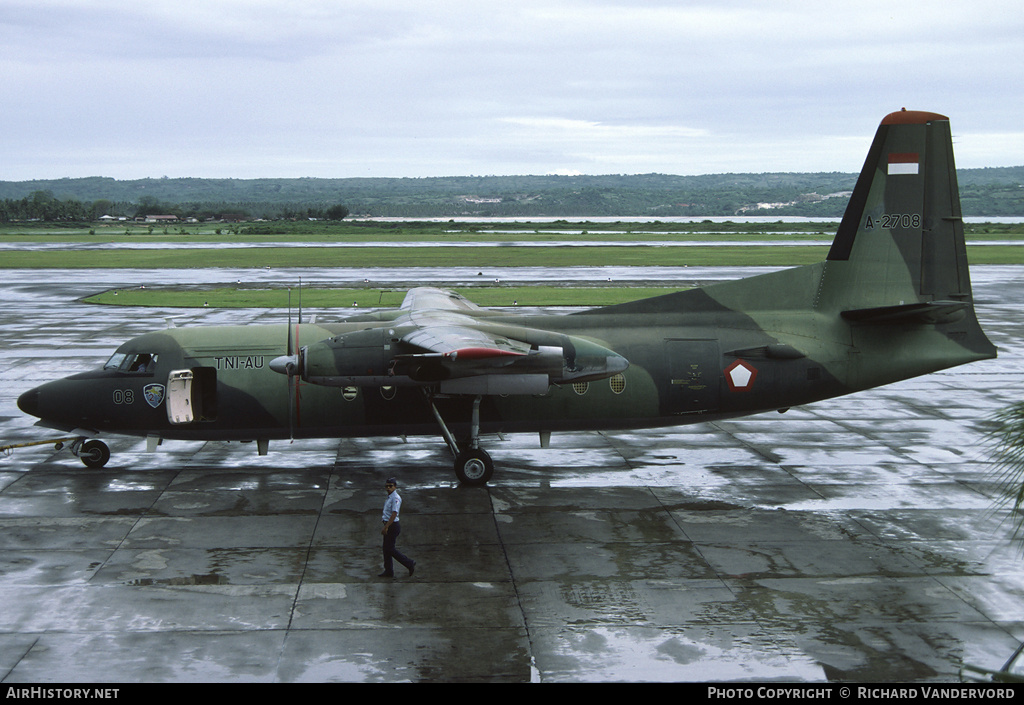 Aircraft Photo of A-2708 | Fokker F27-400M Troopship | Indonesia - Air Force | AirHistory.net #21665