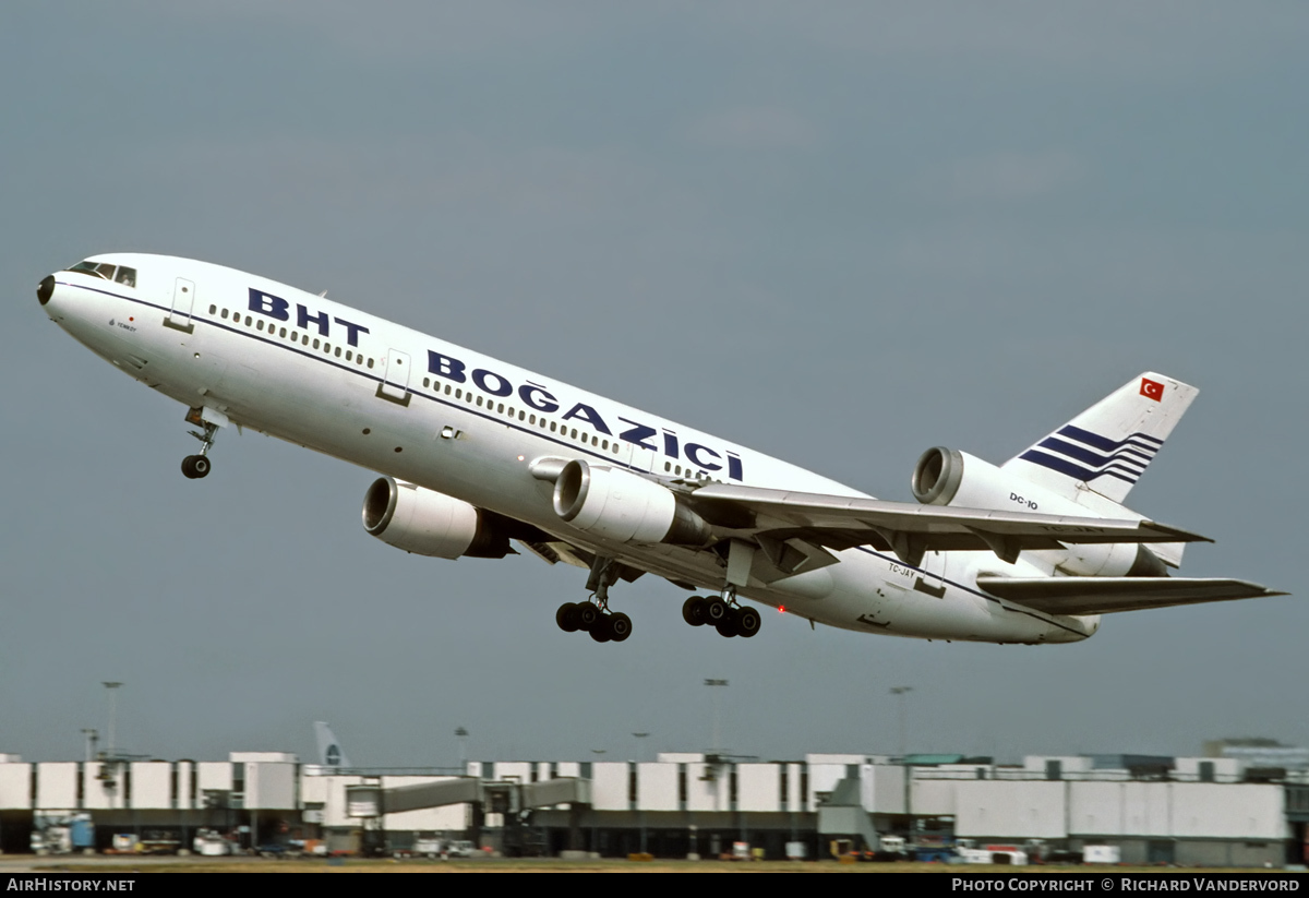Aircraft Photo of TC-JAY | McDonnell Douglas DC-10-10 | BHT - Boğaziçi Hava Taşımacılığı - Bosphorus Air Transport | AirHistory.net #21674