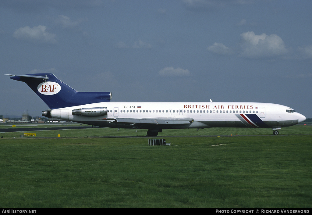 Aircraft Photo of YU-AKI | Boeing 727-2H9/Adv | British Air Ferries - BAF | AirHistory.net #21675