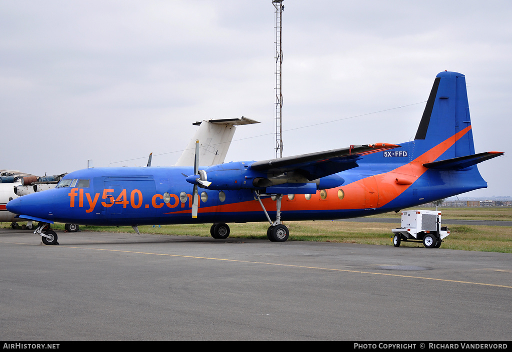 Aircraft Photo of 5X-FFD | Fokker F27-500F Friendship | Fly540 | AirHistory.net #21688