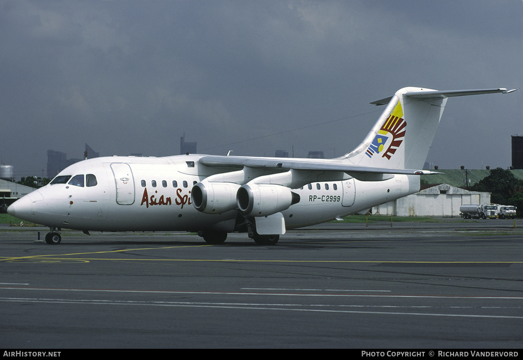Aircraft Photo of RP-C2999 | British Aerospace BAe-146-100 | Asian Spirit | AirHistory.net #21690