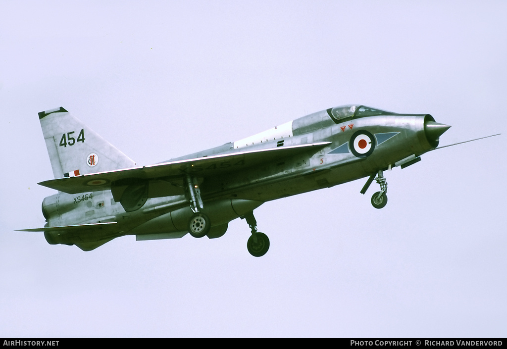 Aircraft Photo of XS454 | English Electric Lightning T5 | UK - Air Force | AirHistory.net #21693