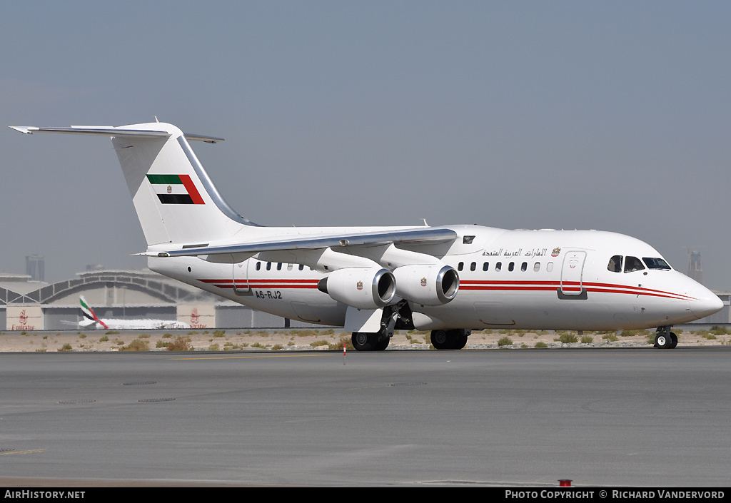 Aircraft Photo of A6-RJ2 | British Aerospace Avro 146-RJ85A | United Arab Emirates Government | AirHistory.net #21710