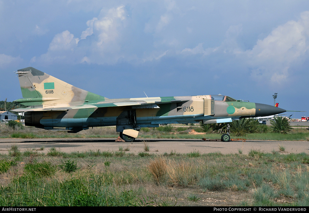 Aircraft Photo of 6118 | Mikoyan-Gurevich MiG-23MLD | Libya - Air Force | AirHistory.net #21716