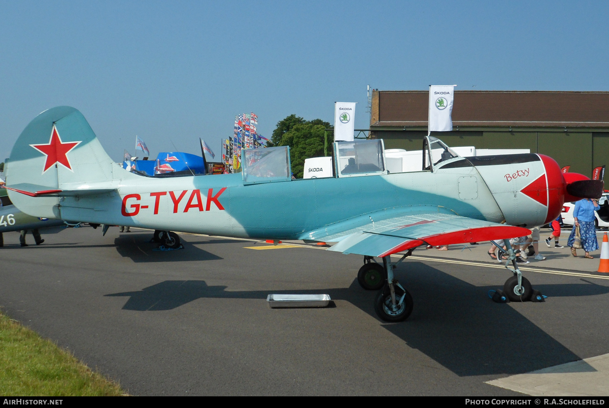 Aircraft Photo of G-TYAK | Yakovlev Yak-52 | Soviet Union - Air Force | AirHistory.net #21732