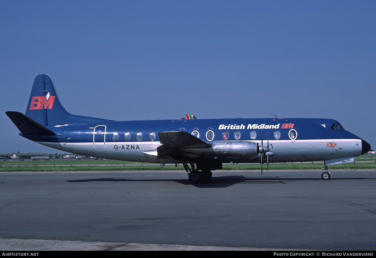 Aircraft Photo of G-AZNA | Vickers 813 Viscount | British Midland Airways - BMA | AirHistory.net #21799