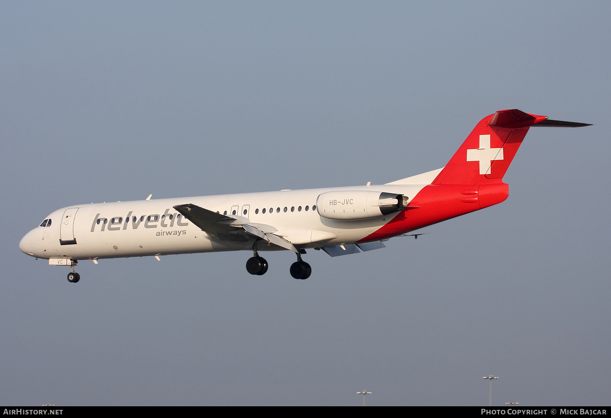 Aircraft Photo of HB-JVC | Fokker 100 (F28-0100) | Helvetic Airways | AirHistory.net #21854