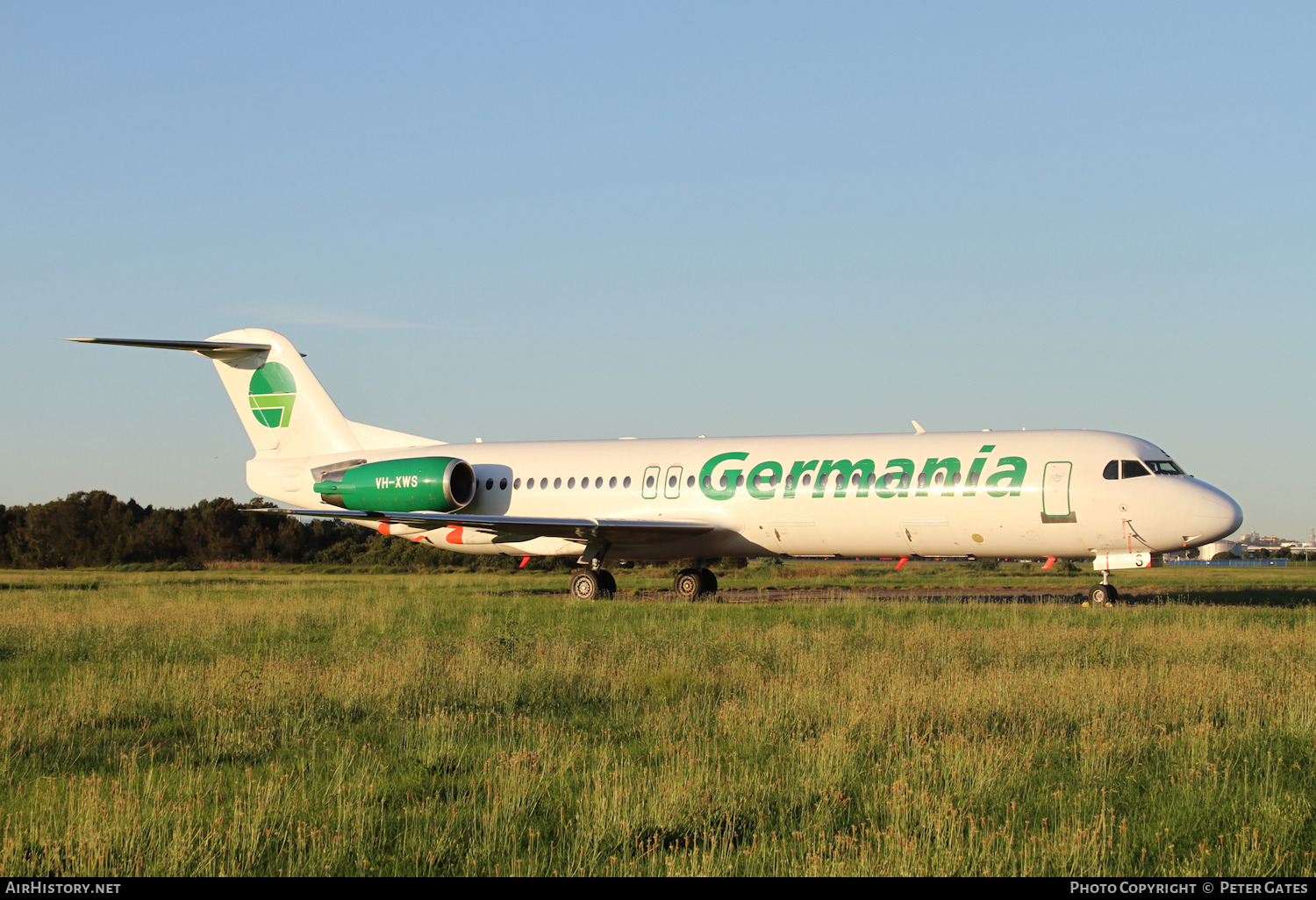 Aircraft Photo of VH-XWS | Fokker 100 (F28-0100) | Germania | AirHistory.net #21911
