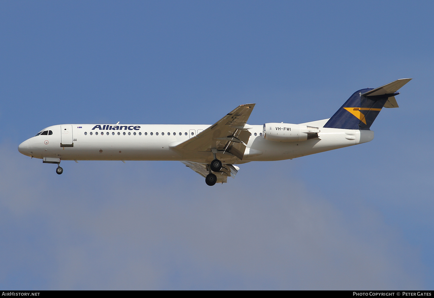 Aircraft Photo of VH-FWI | Fokker 100 (F28-0100) | Alliance Airlines | AirHistory.net #21915