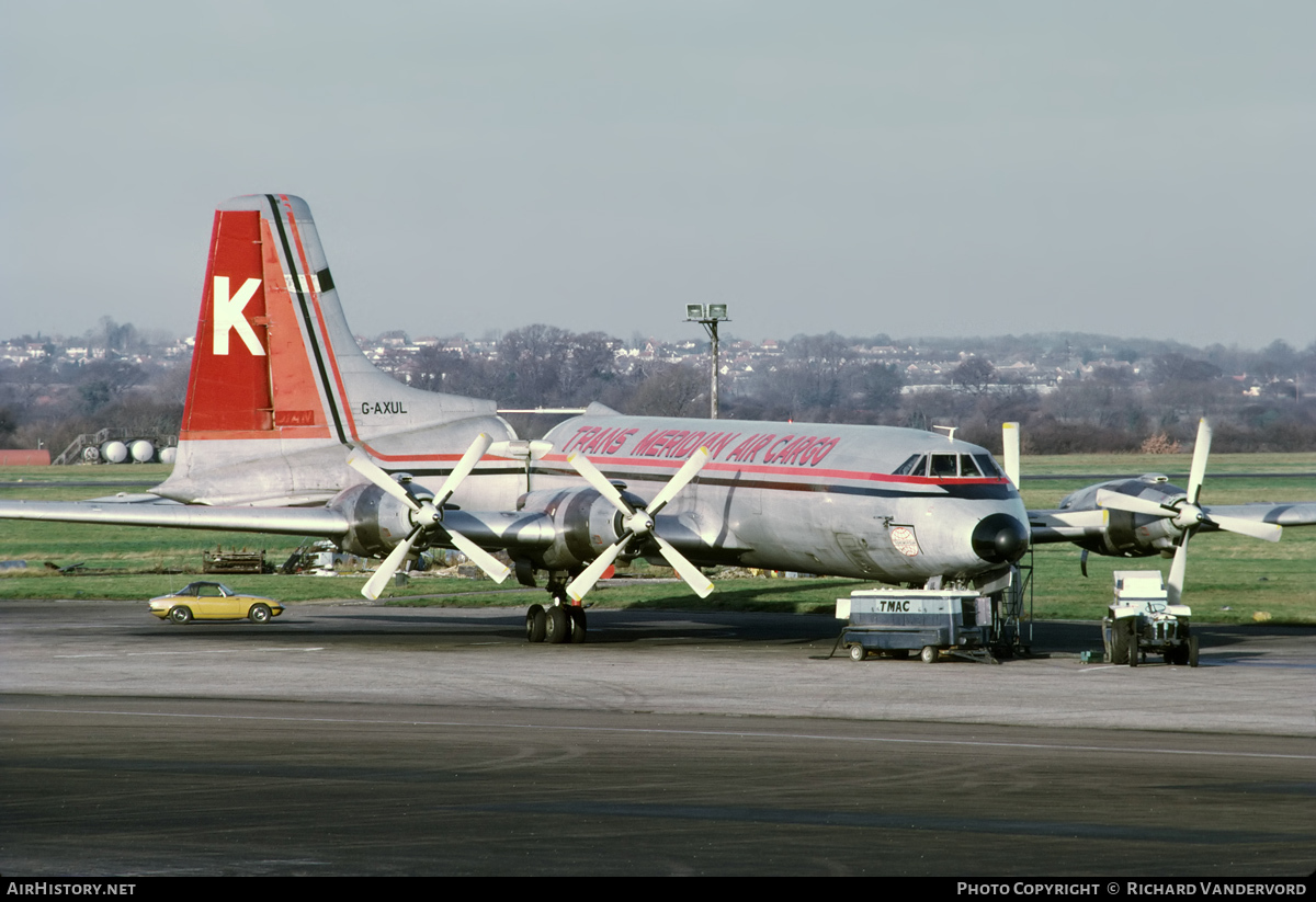 Aircraft Photo of G-AXUL | Canadair CL-44D4-2 | Transmeridian Air Cargo | AirHistory.net #21937