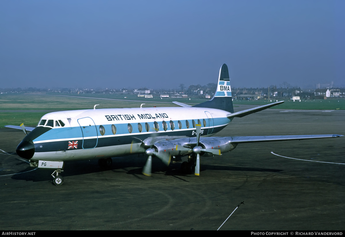 Aircraft Photo of G-BAPG | Vickers 814 Viscount | British Midland Airways - BMA | AirHistory.net #22200