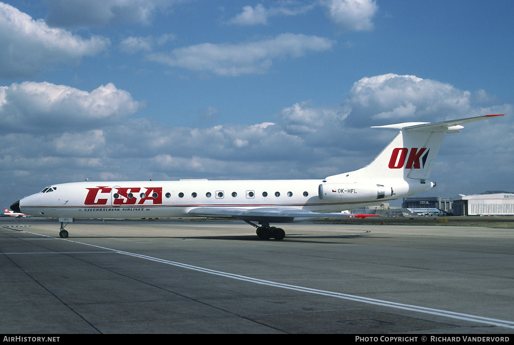 Aircraft Photo of OK-HFL | Tupolev Tu-134A | ČSA - Československé Aerolinie - Czechoslovak Airlines | AirHistory.net #22202