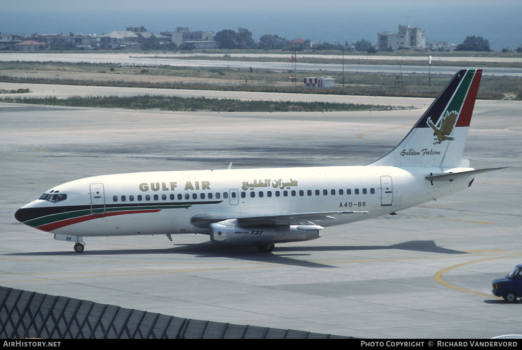 Aircraft Photo of A4O-BK | Boeing 737-2P6/Adv | Gulf Air | AirHistory.net #22264