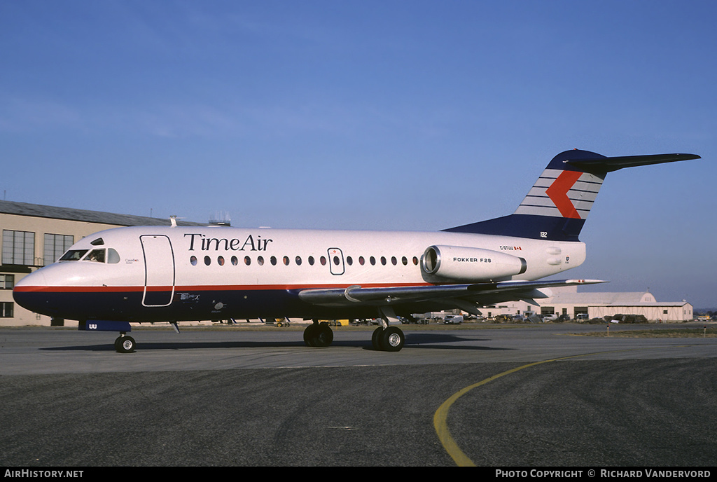Aircraft Photo of C-GTUU | Fokker F28-1000 Fellowship | Time Air | AirHistory.net #22322