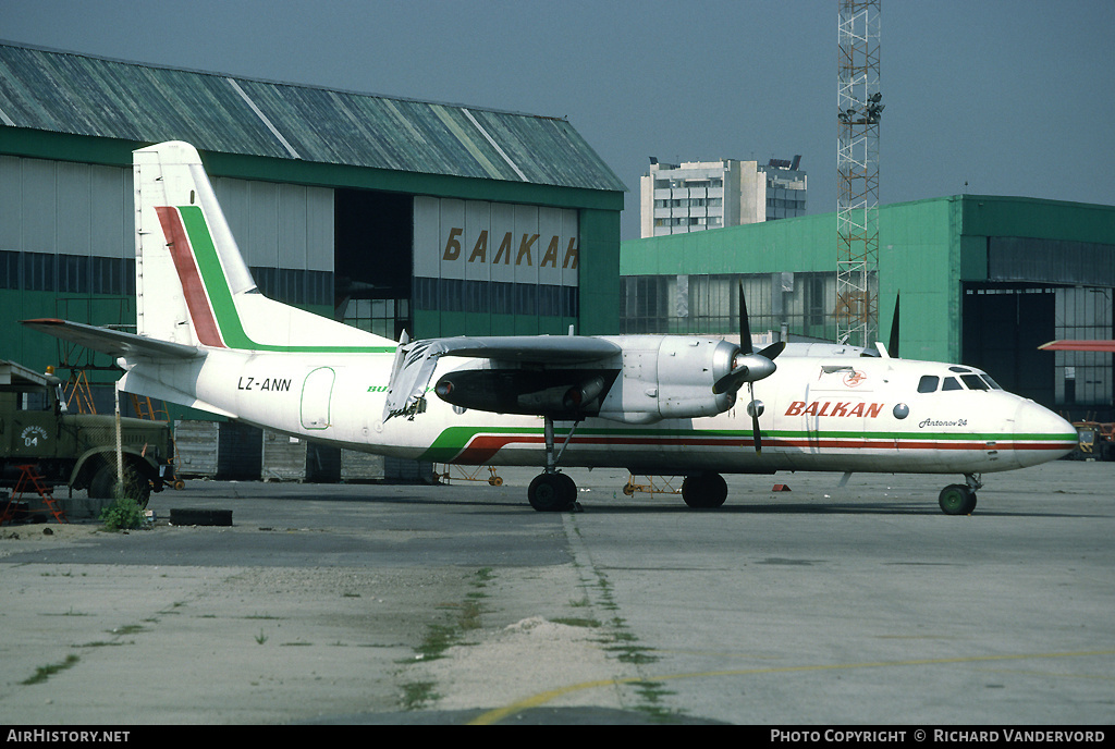 Aircraft Photo of LZ-ANN | Antonov An-24B | Balkan - Bulgarian Airlines | AirHistory.net #22344