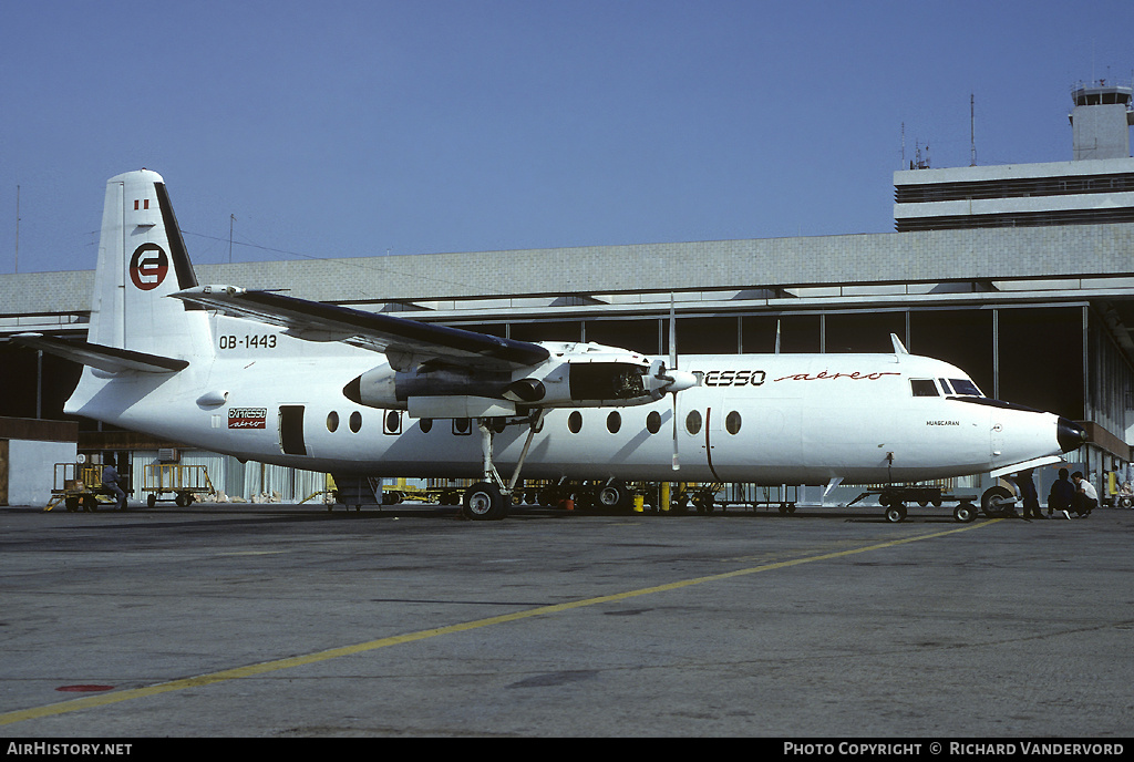 Aircraft Photo of OB-1443 | Fokker F27-500F Friendship | Expresso Aereo | AirHistory.net #22345