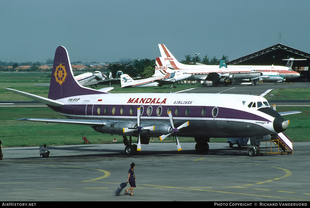 Aircraft Photo of PK-RVP | Vickers 832 Viscount | Mandala Airlines | AirHistory.net #22347