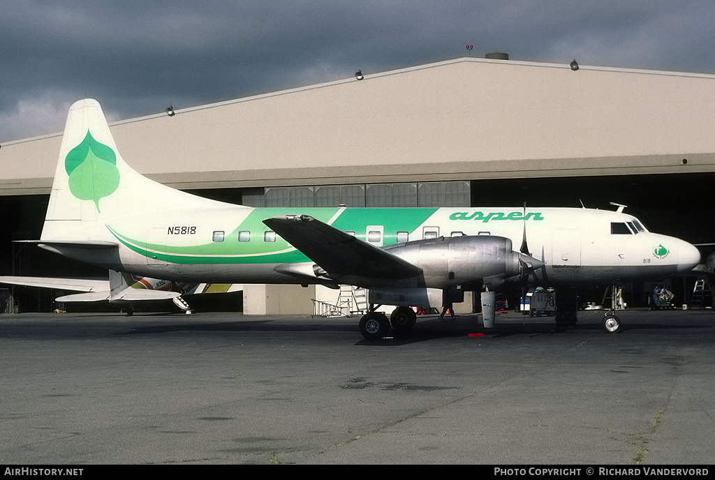 Aircraft Photo of N5818 | Convair 580 | Aspen Airways | AirHistory.net #22379