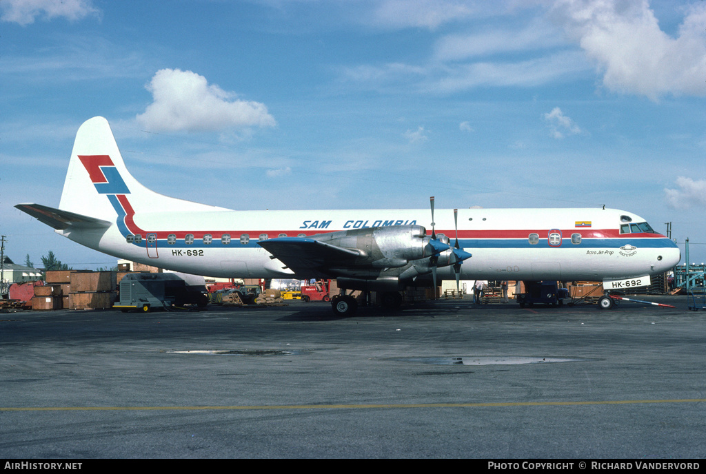 Aircraft Photo of HK-692 | Lockheed L-188A(F) Electra | SAM - Sociedad Aeronáutica de Medellín | AirHistory.net #22401