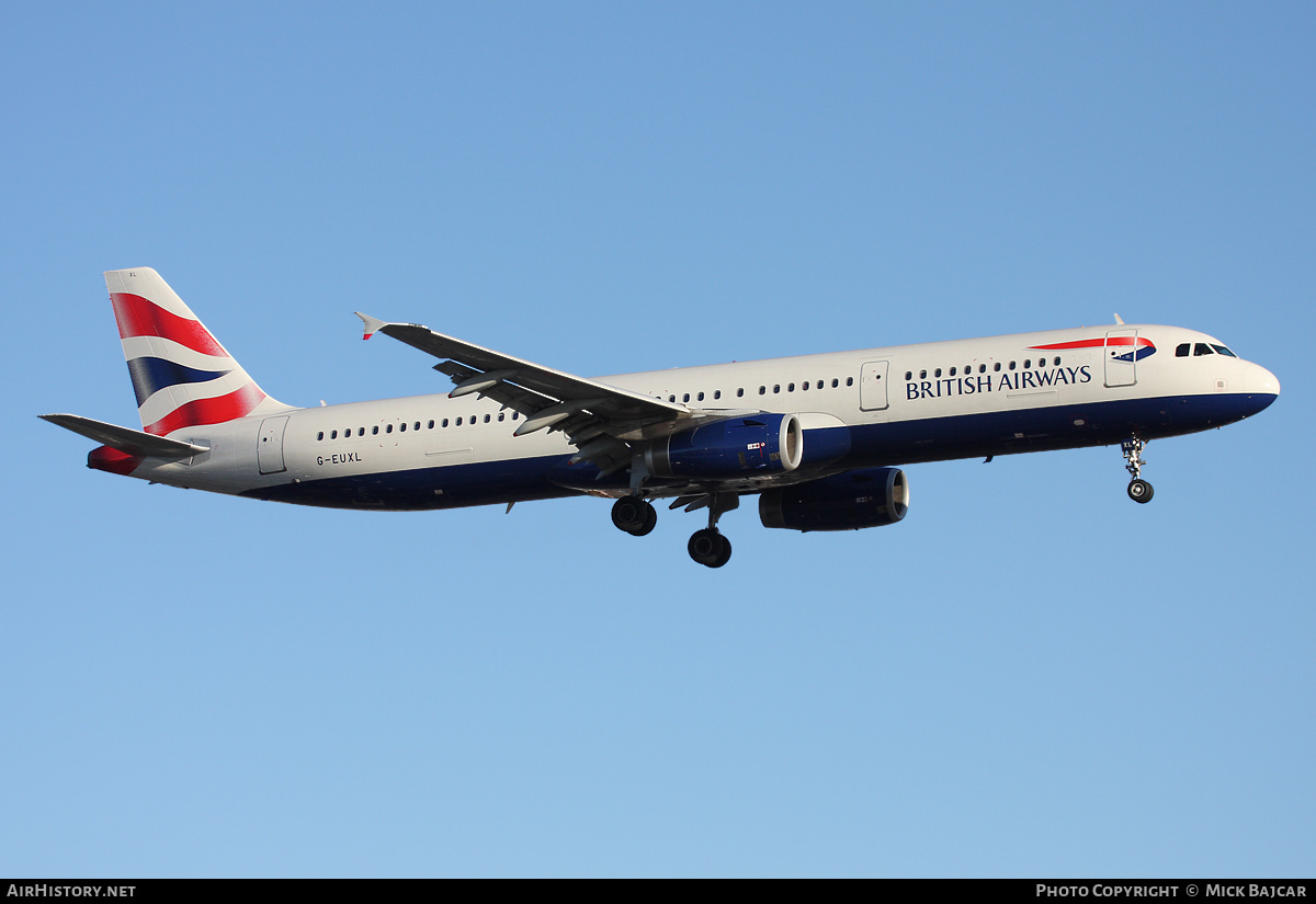 Aircraft Photo of G-EUXL | Airbus A321-231 | British Airways | AirHistory.net #22510